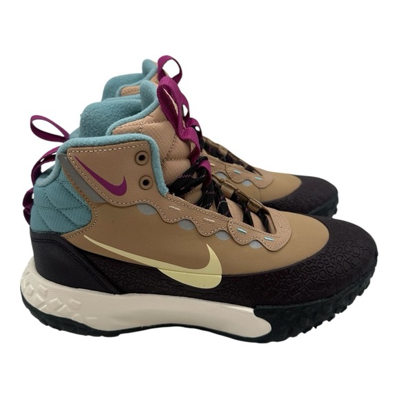 Nike Terrascout Sneaker Boots KIDS Sz 5 Y Hemp/Burgundy Ash/Seafoam‎ FV4173-200